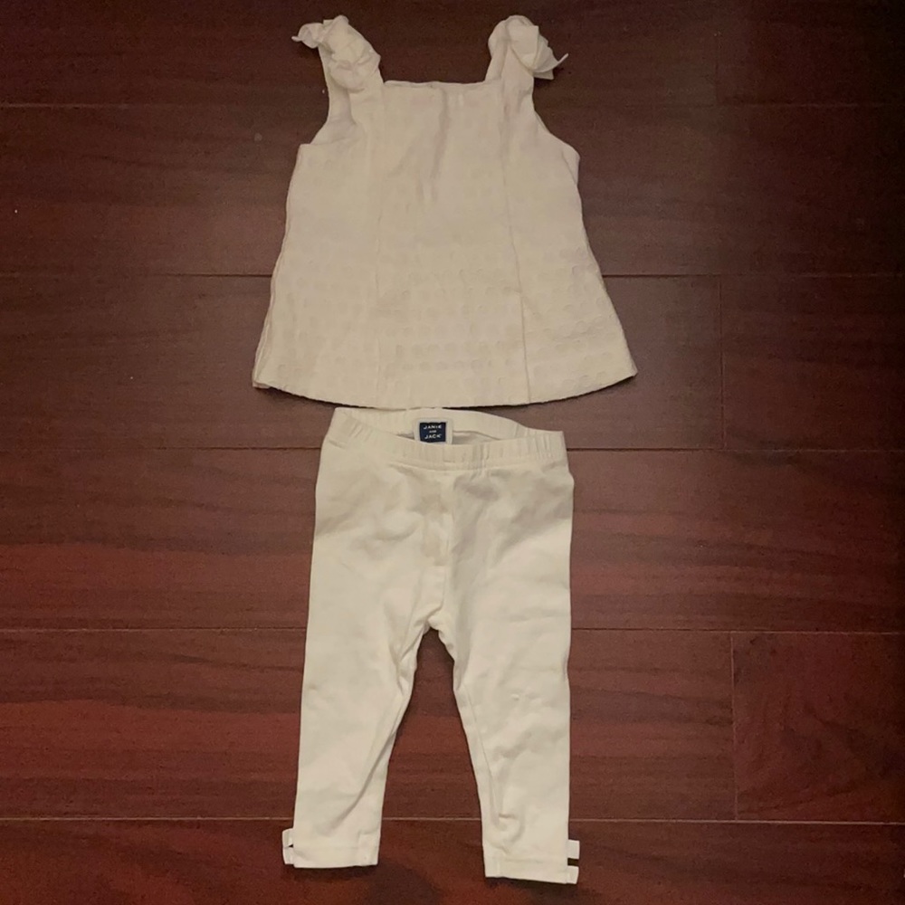 Janie AND Jack white girl set